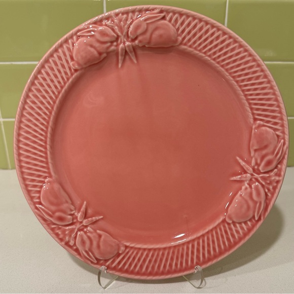 Bordallo Pinheiro Other - Bordallo Pinheiro Embossed Pink Bunny 8.25" Plate